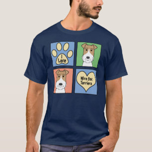 T-shirt J'aime des terriers de Fox de fil