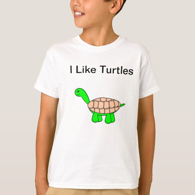 T-shirt J'aime des tortues (Devant)