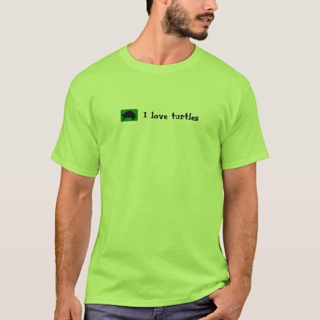 T-shirt J'aime des tortues (Devant)