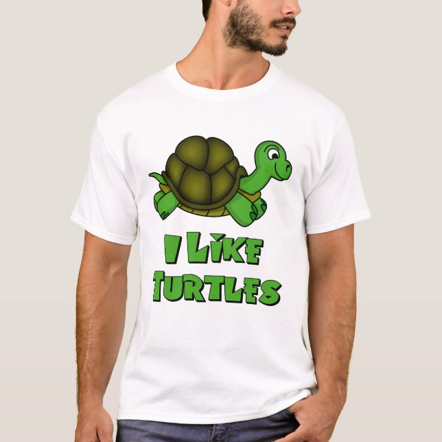 T-shirt J'aime des tortues (Devant)