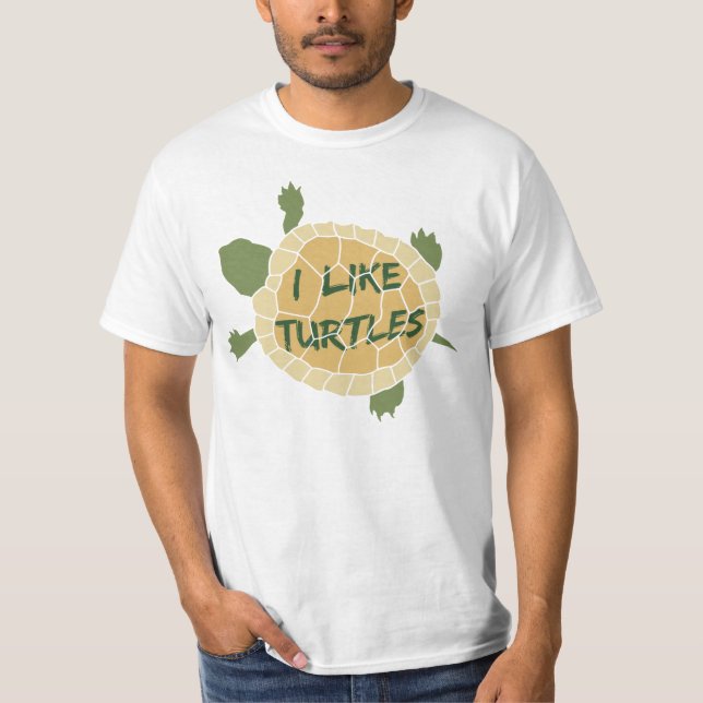 T-shirt J'aime des tortues (Devant)