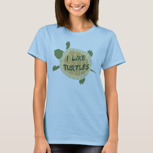 T-shirt J'aime des tortues (Devant)