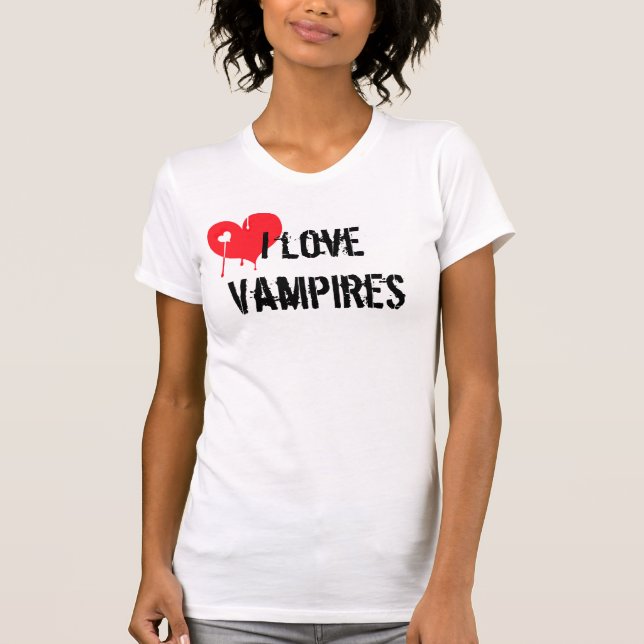 T-shirt J'aime des vampires (Devant)