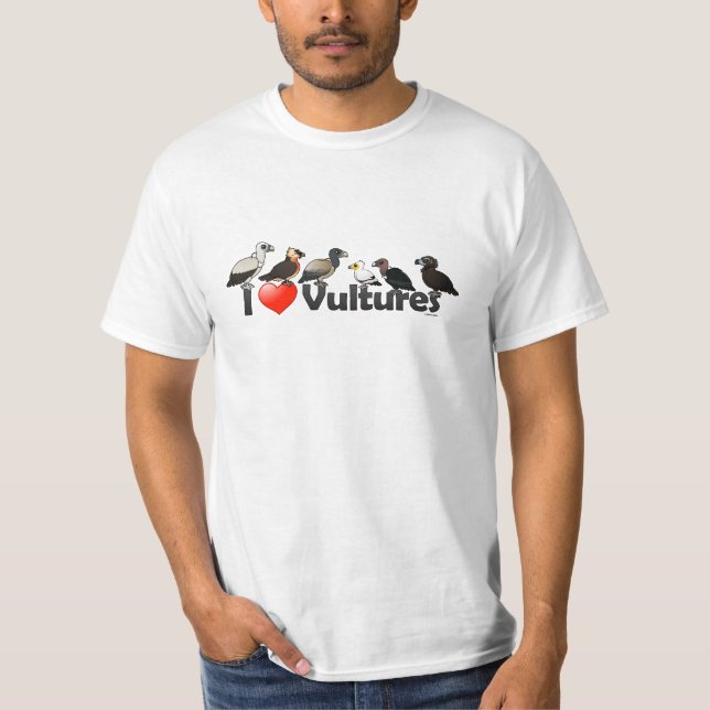 T-shirt J'aime des vautours (l'Eurasie) (Devant)