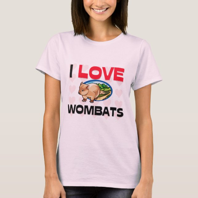 T-shirt J'aime des wombats (Devant)