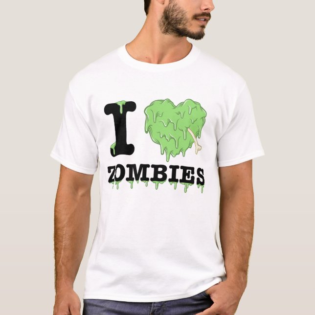 T-shirt J'aime des zombis (Devant)
