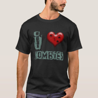 T-shirt j'aime des zombis