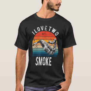 T-shirt J'aime deux fumée deux AVC pour Motocross ou Racin