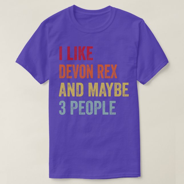 T-shirt J'Aime Devon Rex Peut-Être 3 Personnes (Design devant)