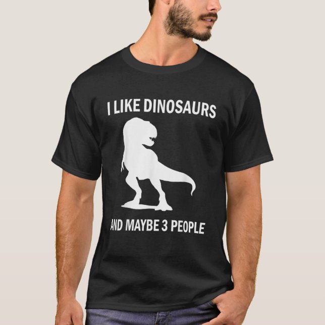 T-shirt J'Aime Dinosaures Drôle T Rex Lover Cadeau Sarcast (Devant)