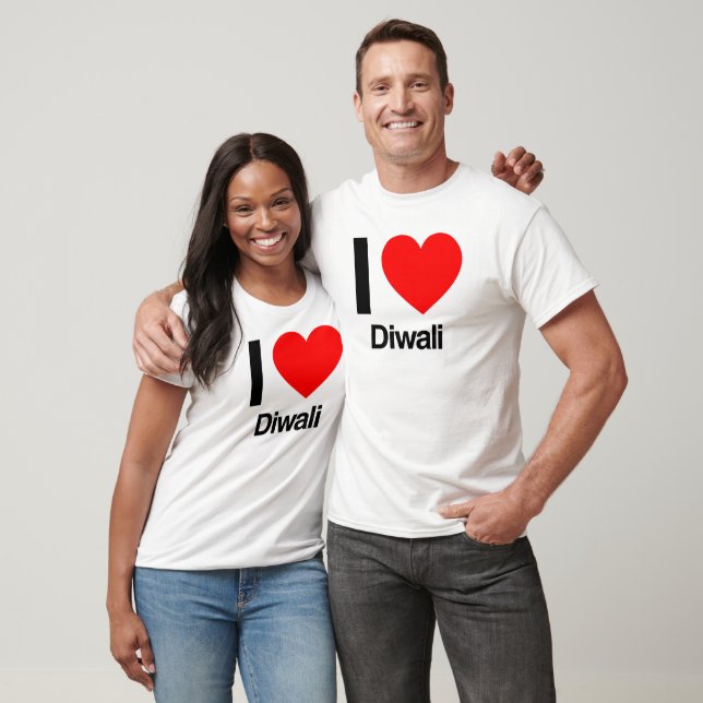 T-shirt j'aime diwali (Unisexe)