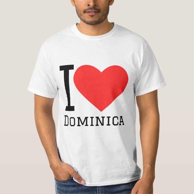 T-shirt J'aime dominica (Devant)