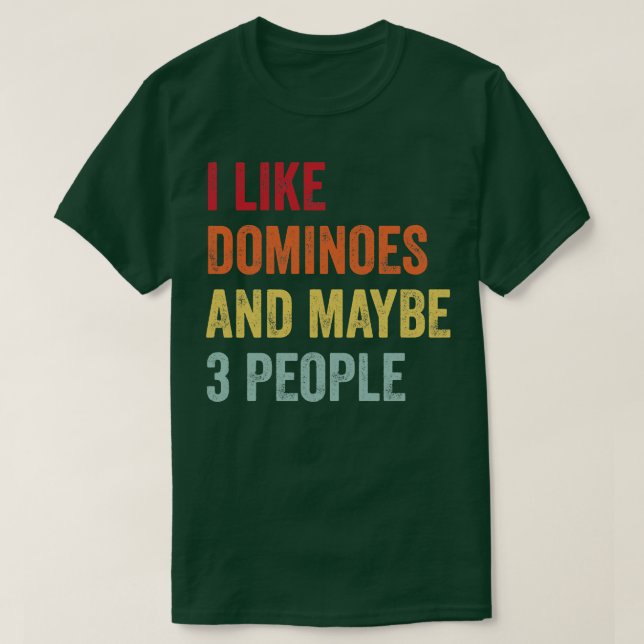 T-shirt J'Aime Dominos Peut-Être 3 Personnes (Design devant)