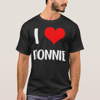 T-shirt J'aime DONNIE valentine désolé dames les gars coeu