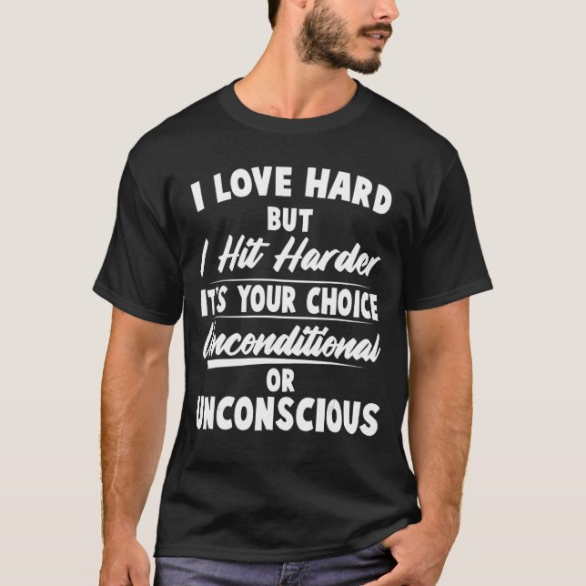 T-shirt J'Aime Dur Mais J'Ai Touché Plus Harder Itu2019s V (Devant)
