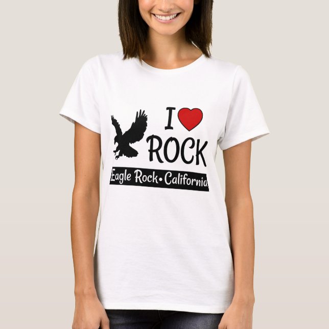 T-shirt J'aime Eagle Rock California Red Heart (Devant)