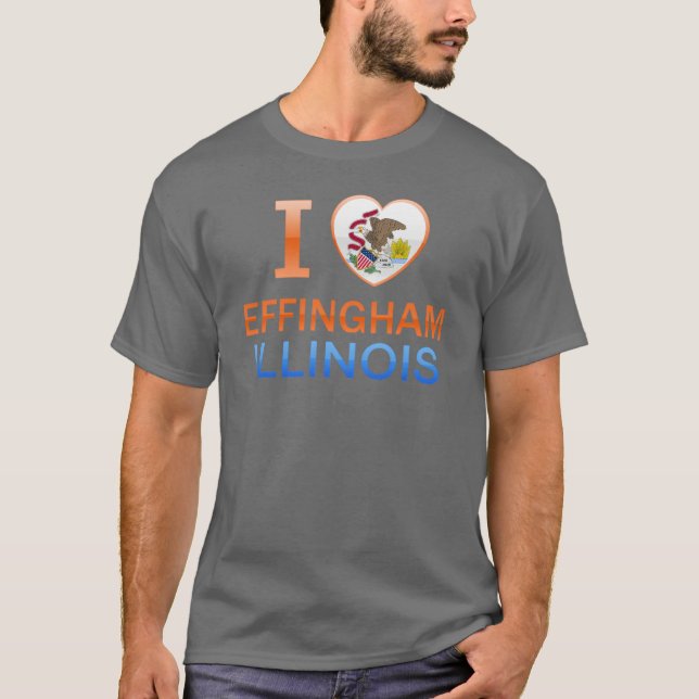 T-shirt J'aime Effingham, IL (Devant)