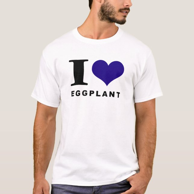 T-shirt J'aime Eggplant (Devant)