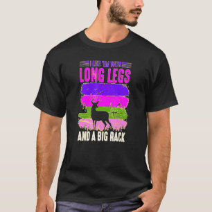 T-shirt J'Aime Em Avec De Longues Jambes Et Gros Chasseur