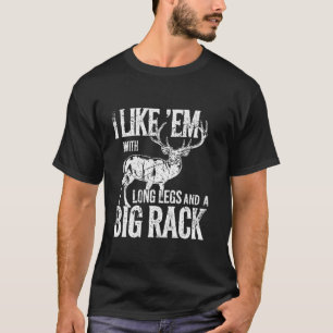 T-shirt J'Aime Em Long Jambes Big Rack Deer Chasse En Plei