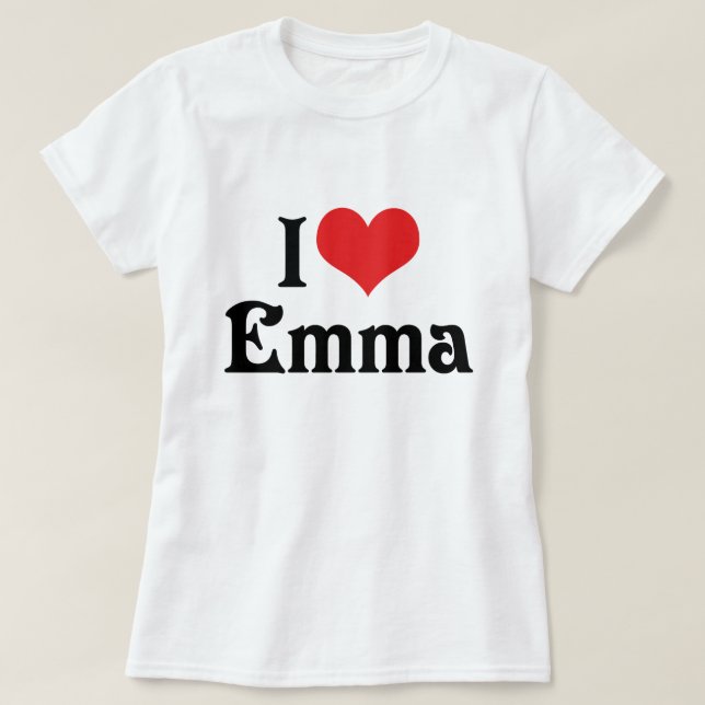 T-shirt J'aime Emma (Design devant)