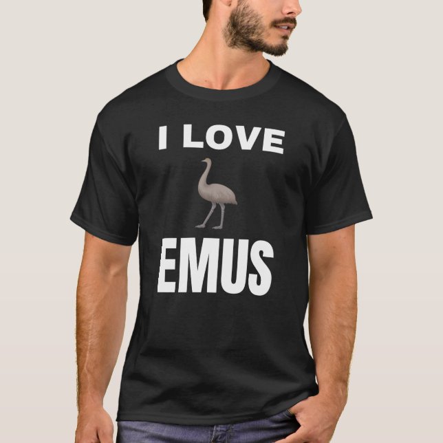 T-shirt J'aime Emus (Devant)