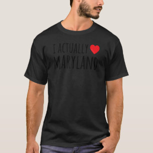 T-shirt J'Aime En Fait Coeur Maryland U2013 États-Unis