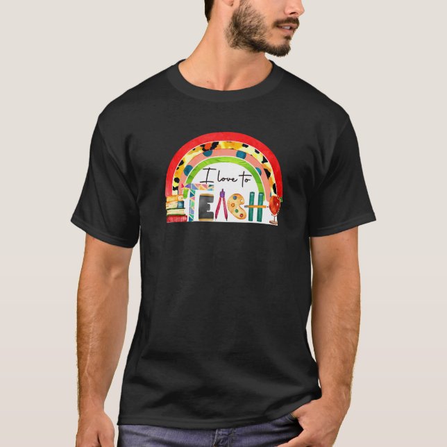 T-shirt J'Aime Enseigner À Nouveau À L'Enseignant (Devant)