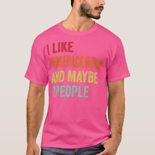 T-shirt J'Aime Équitation Peut-Être 3 Personnes Horseback