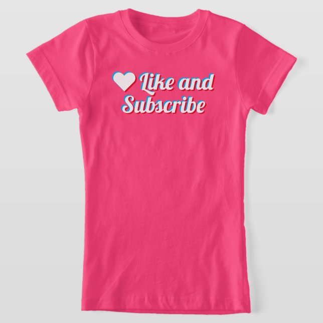 T-Shirt J'aime et Abonne-toi (Poser)