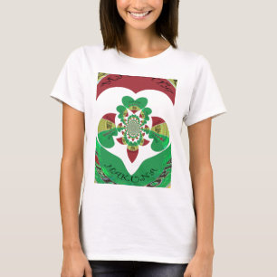 T-shirt J'aime Ethiopie Beaux Coeurs Couleurs