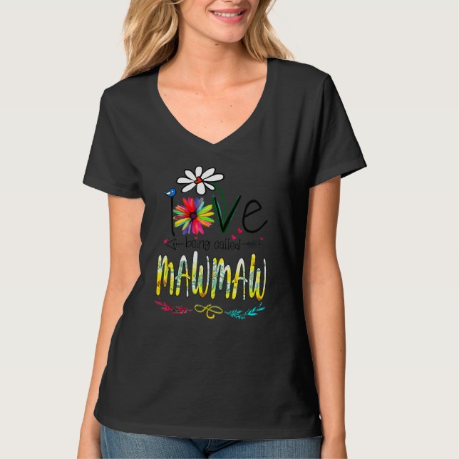 T-shirt J'Aime Être Appelé Mawmaw Tournesol Mères Jour G (Devant)
