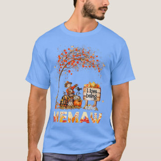 T-shirt J'Aime Être Appelé Memaw Farmer Fall Leaves Autum