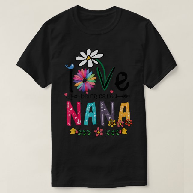 T-shirt J'Aime Être Appelé Nana Sunflower Maman Fête des m (Design devant)