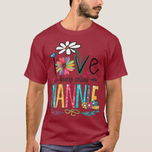 T-shirt J'Aime Être Appelé Nannie Sunflower Fête des mères