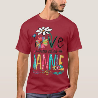 T-shirt J'Aime Être Appelé Nannie Sunflower Fête des mères