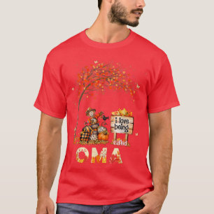 T-shirt J'Aime Être Appelé Oma Farmer Feuilles Automne