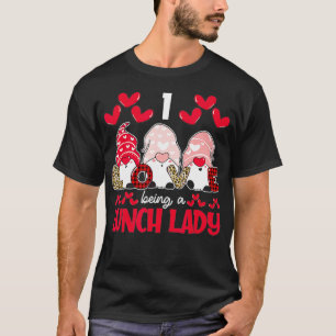 T-shirt J'Aime Être Déjeuner Lady Enseignante Valentines G