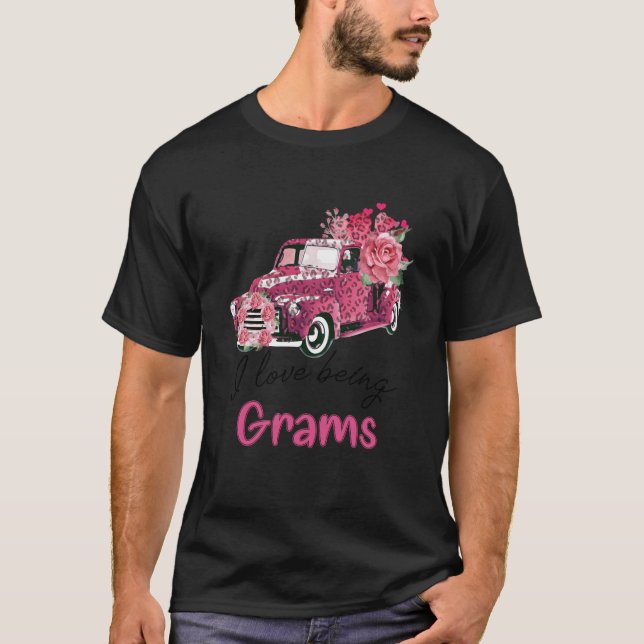 T-shirt J'Aime Être Grams K Truck Flower (Devant)