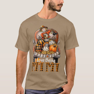 T-shirt J'Aime Être Mimi Plaid Truck Farmer Citrouille Spi