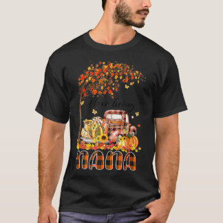 T-shirt J'Aime Être Nana Citrouille Camion Automne Merci