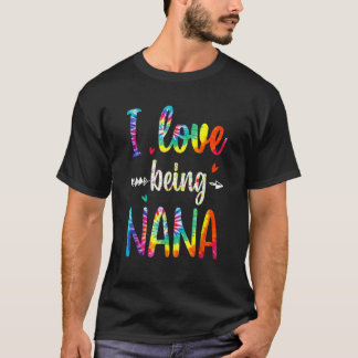T-shirt J'Aime Être Nana Tie Dye Famille Correspondant