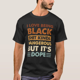 T-shirt J'Aime Être Noir Drôle Afro-Américains Hommes F