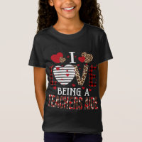 J'Aime Être Un Enseignant Aide Red Plaid Hearts Va