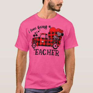 T-shirt J'Aime Être Un Enseignant Camion Rouge Buffalo Pla