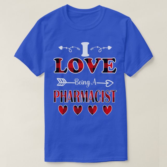 T-shirt J'aime être un pharmacien valentines jour 1 (Design devant)