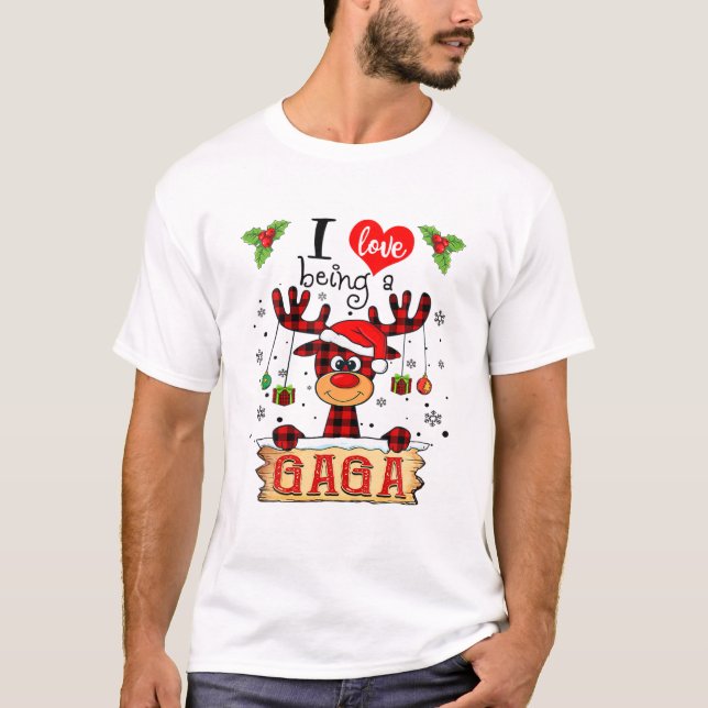 T-shirt J'Aime Être Un Rindeer Gaga Noël Drôle Noël Noël (Devant)