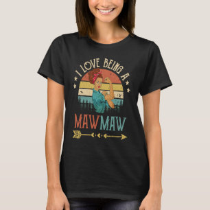 T-shirt J'Aime Être Une Femme Mawmaw Rosie Vintage Grand-m