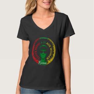 T-shirt J'Aime Être Une Femme Noire Infirmière Noire Histo
