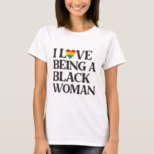 T-shirt J'aime être une femme noire - Mois de l'histoire d